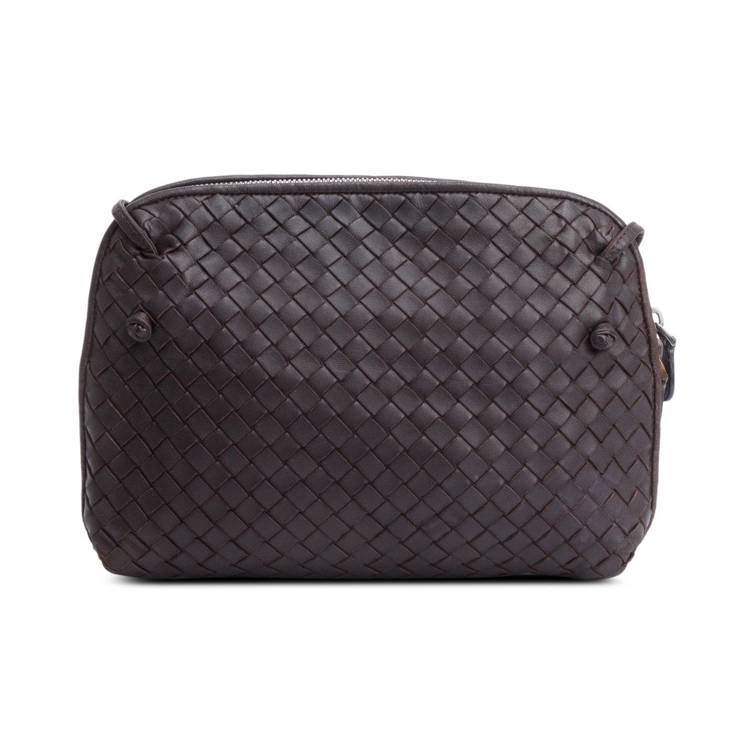 Bottega Veneta Intrecciato Loop Camera Bag Leather Brown Travel Bag