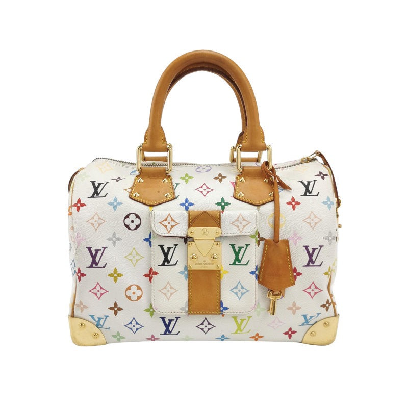 Louis Vuitton x Takashi Murakami Speedy 30 White Multicolor Handbag