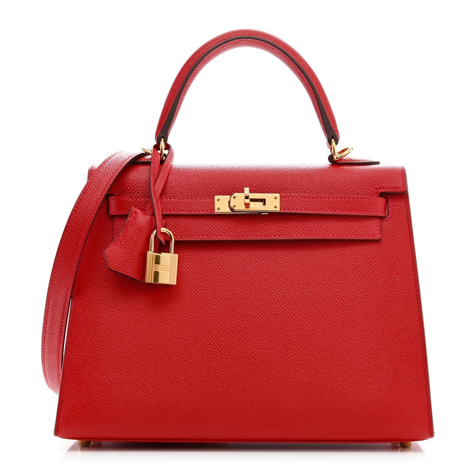 Hermes Epsom Kelly Sellier Rouge Cas Ue Handbag Travel Bag