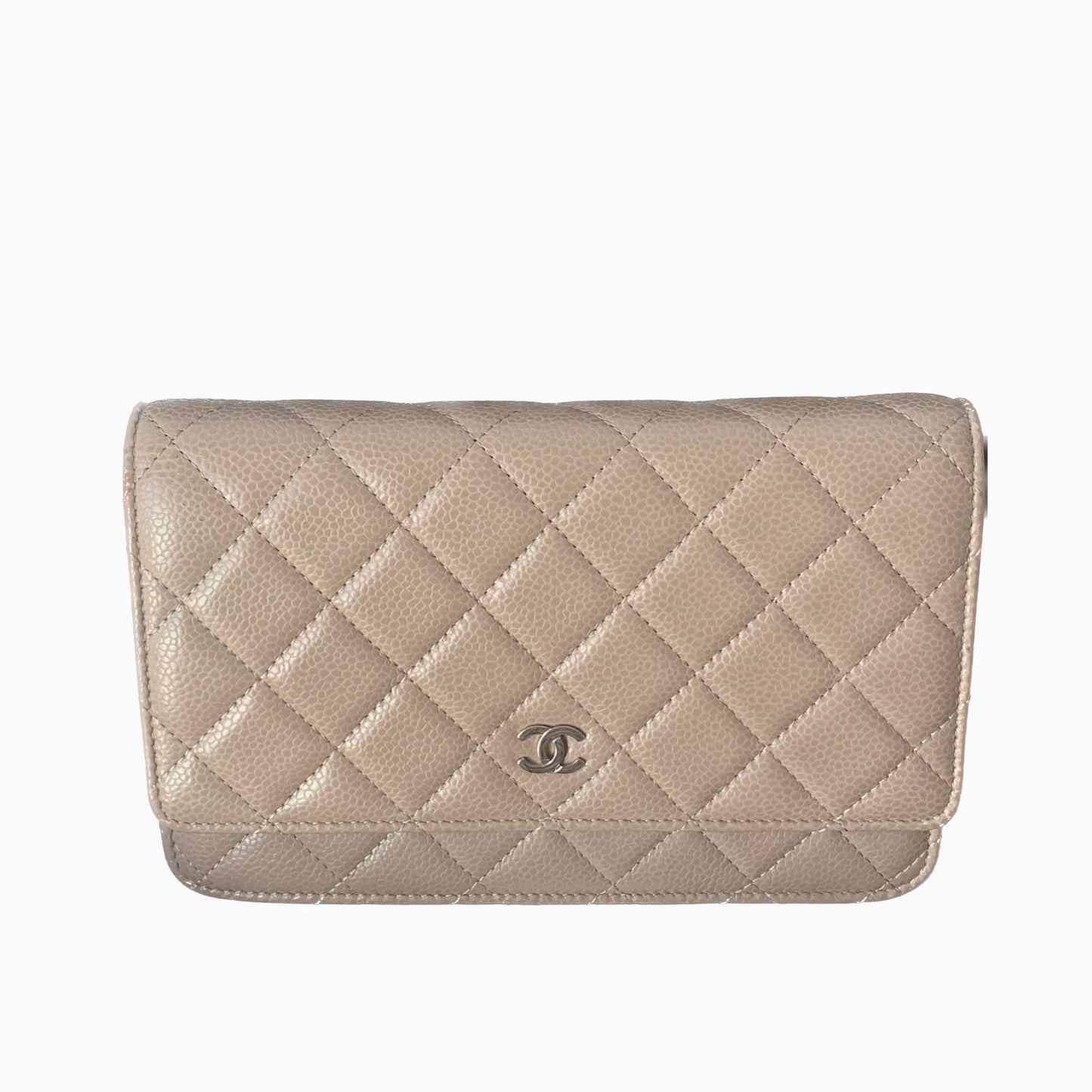 Chanel on WOC hardware Silver Beige Wallet Case