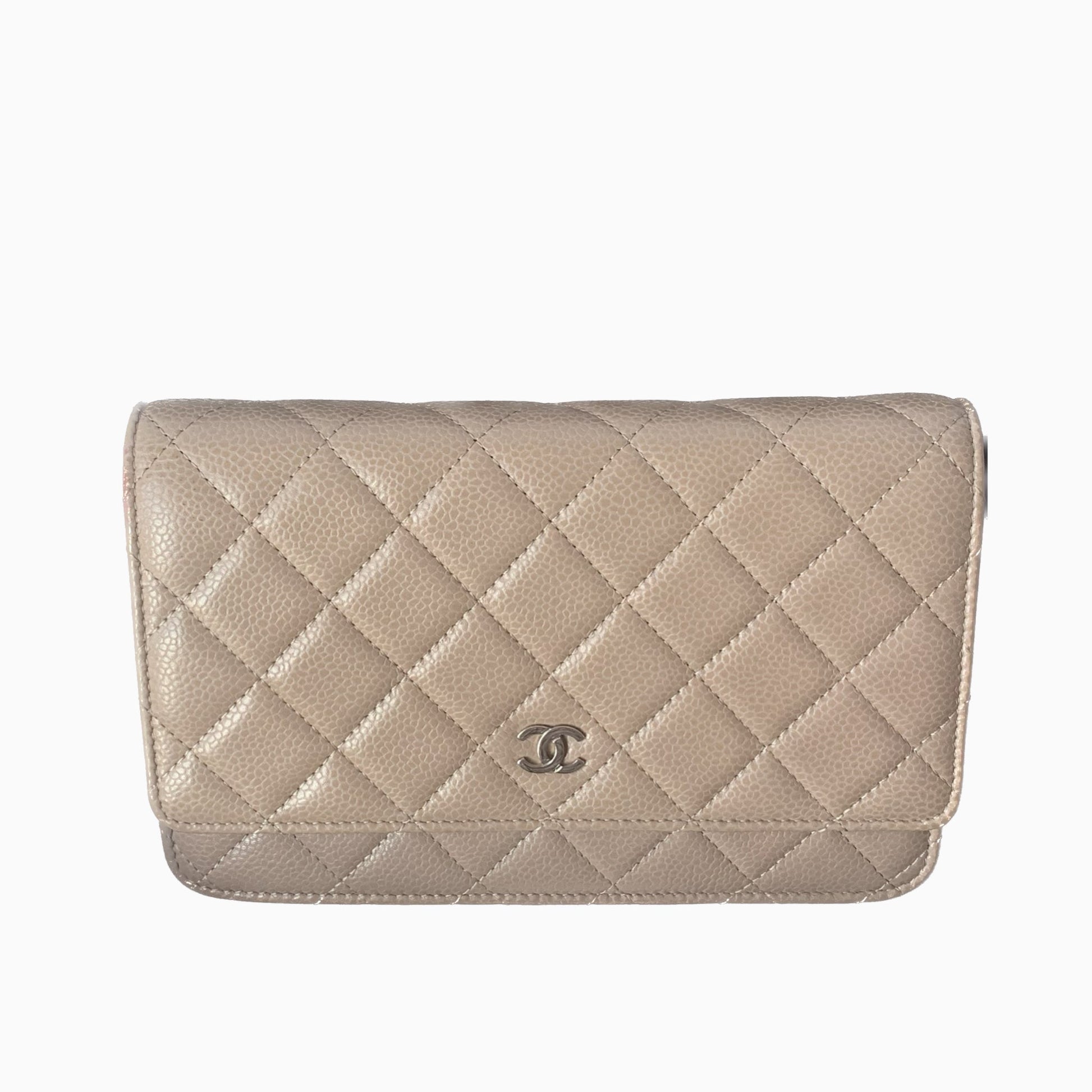 Chanel on WOC hardware Silver Beige Wallet Case