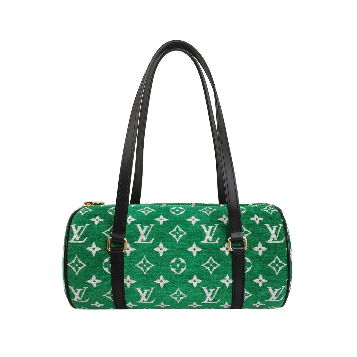Louis Vuitton Papillon Trunk 26 Velvet Monogram Leather Green Handbag