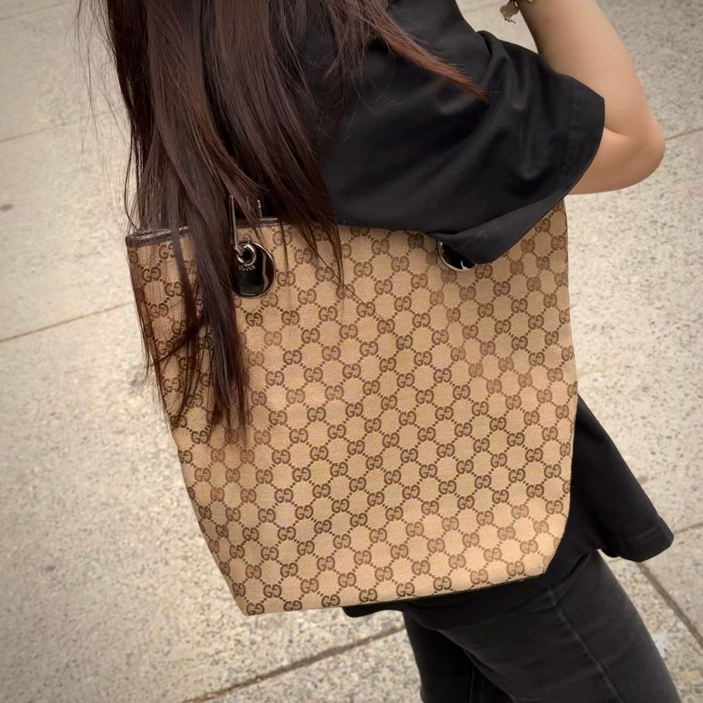 Gucci Tote Tws Canvas Tote Bag