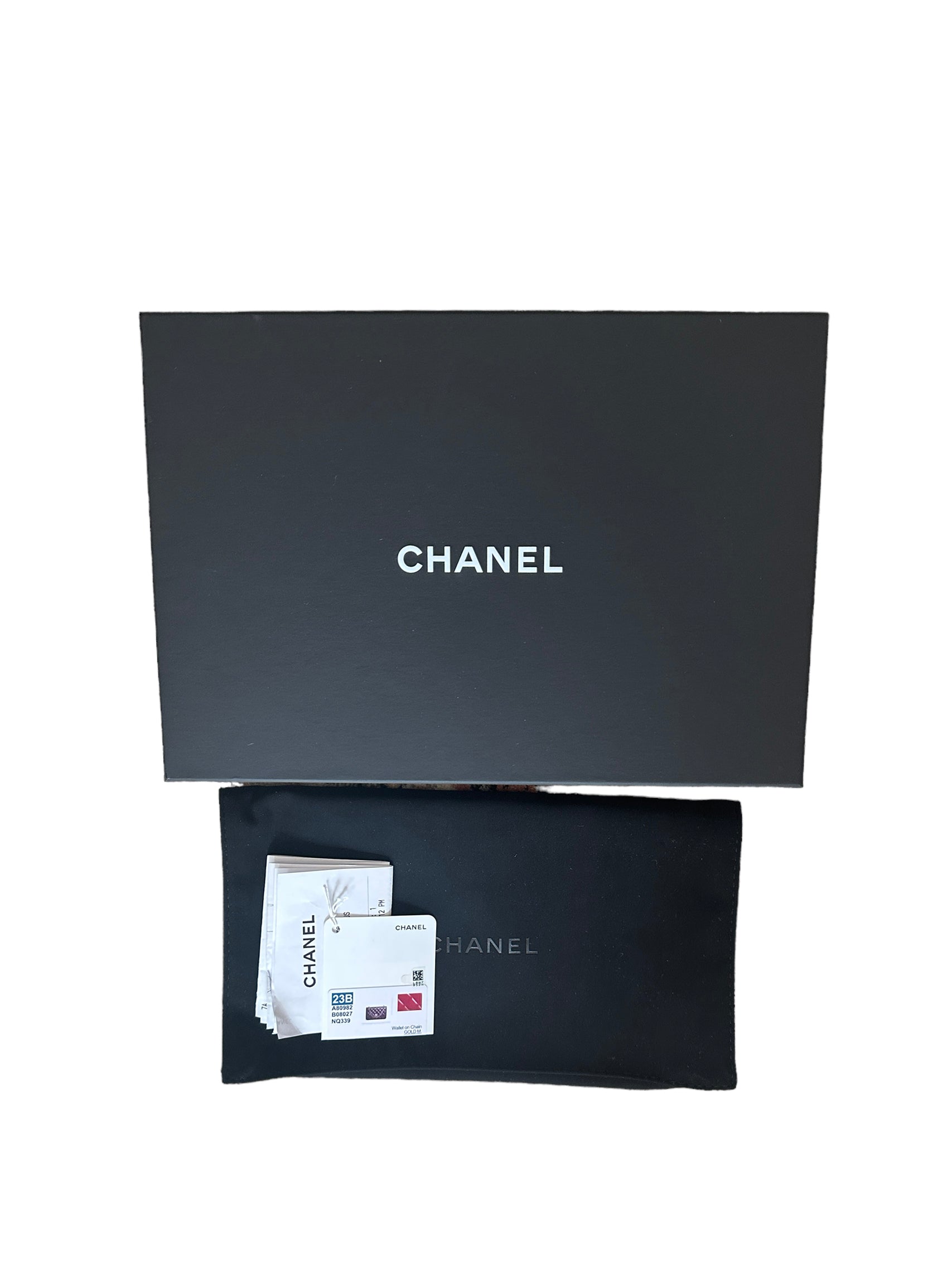 Chanel 2023 New Red Lambskin Quilted Trendy CC Wallet on Chain WOC Women