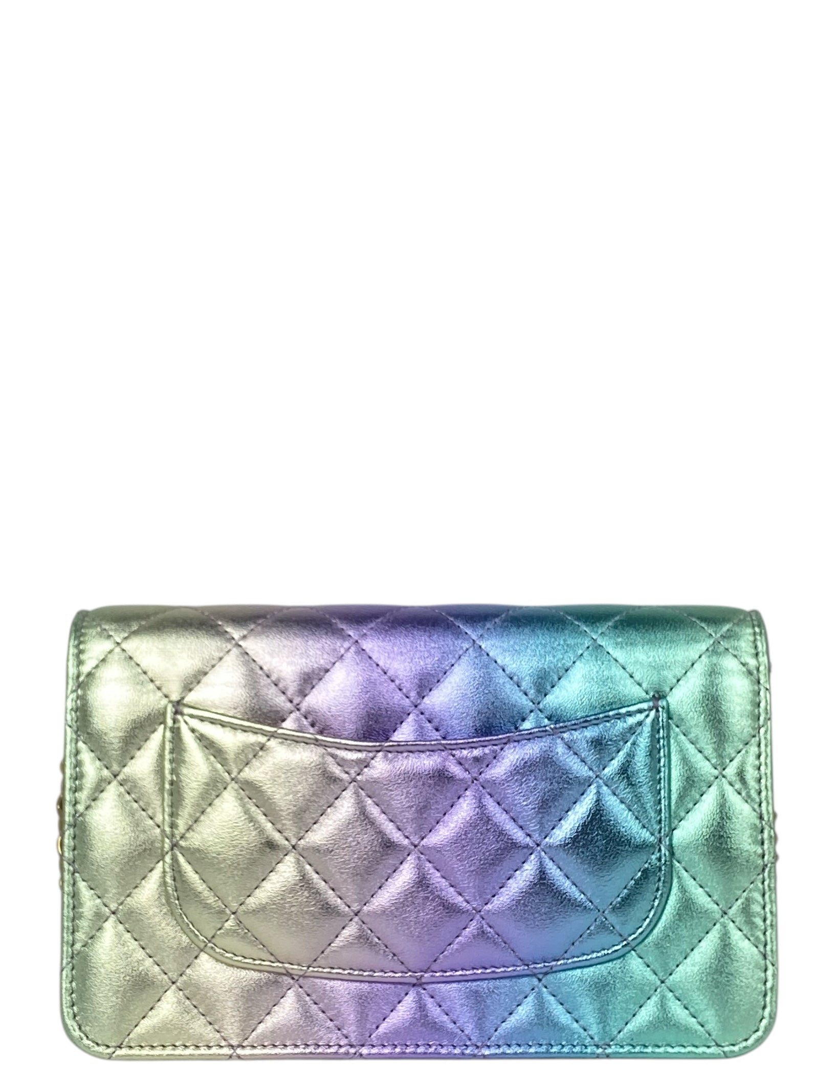 Chanel '24C Metallic Ombre Leather Wallet on Chain Handbag