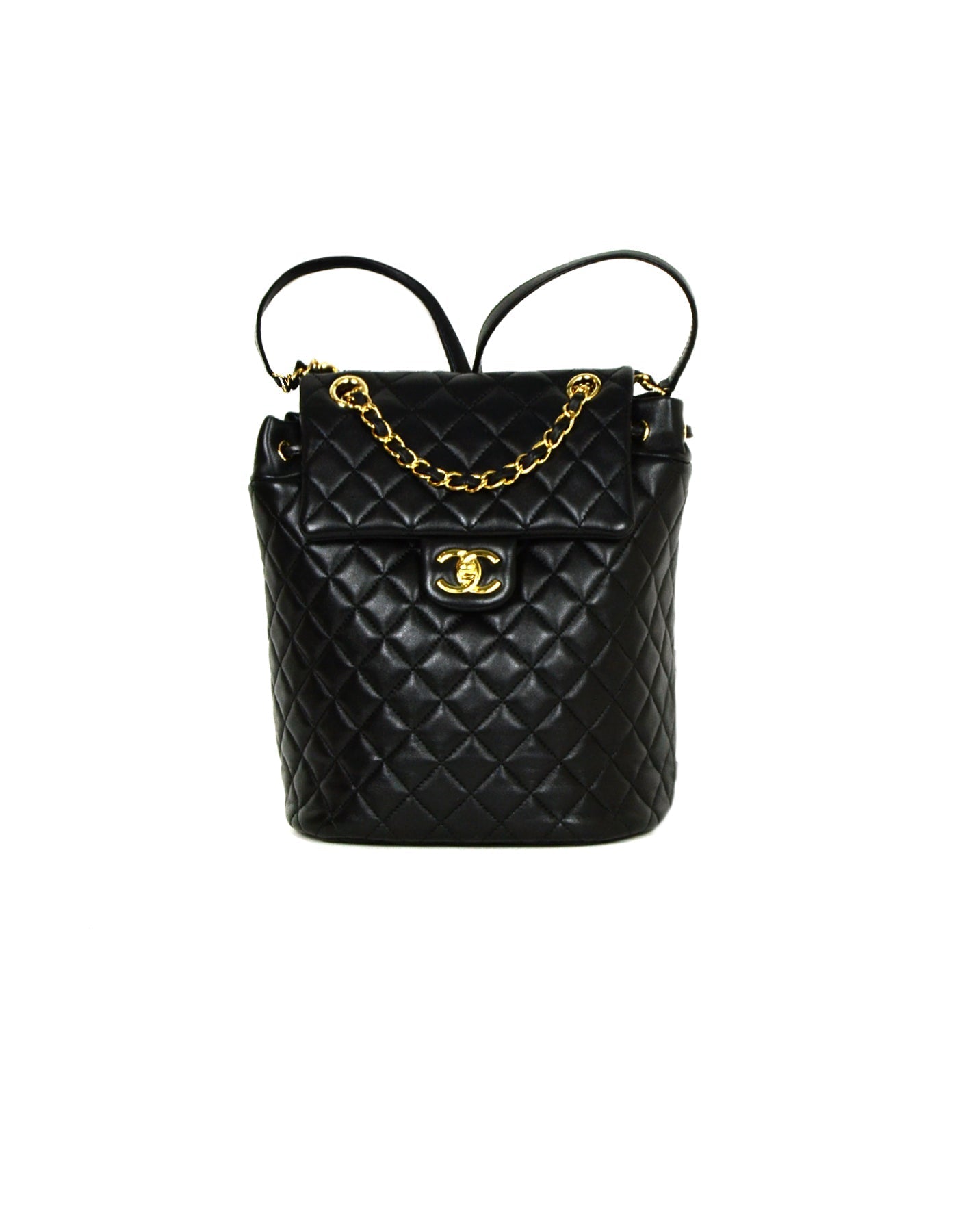5CHANEL Black Lambskin 2019 Quilted Mini Urban Spirit Backpack Bag 27140