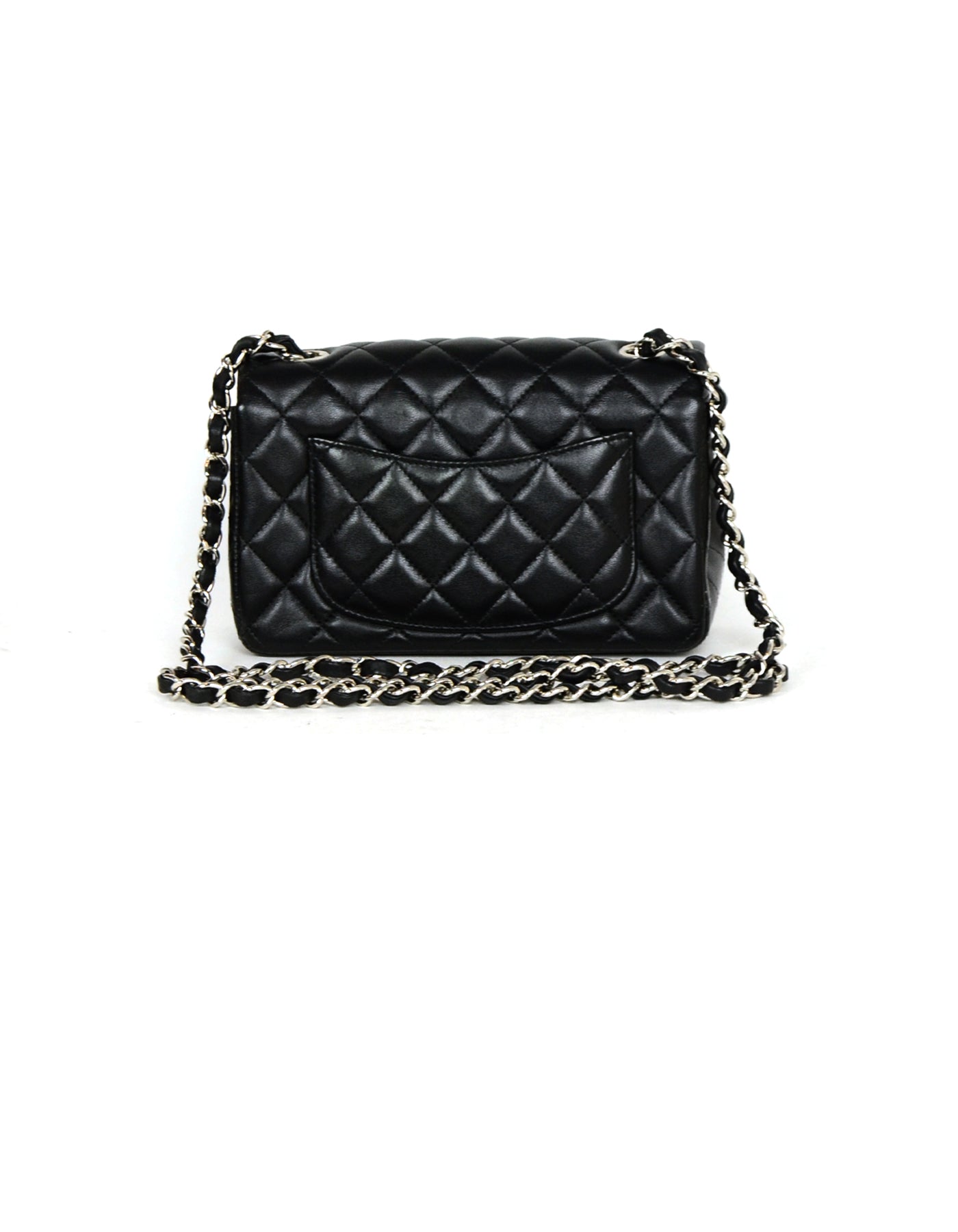 Chanel '19 Black Lambskin Mini Rectangular Classic Flap Bag