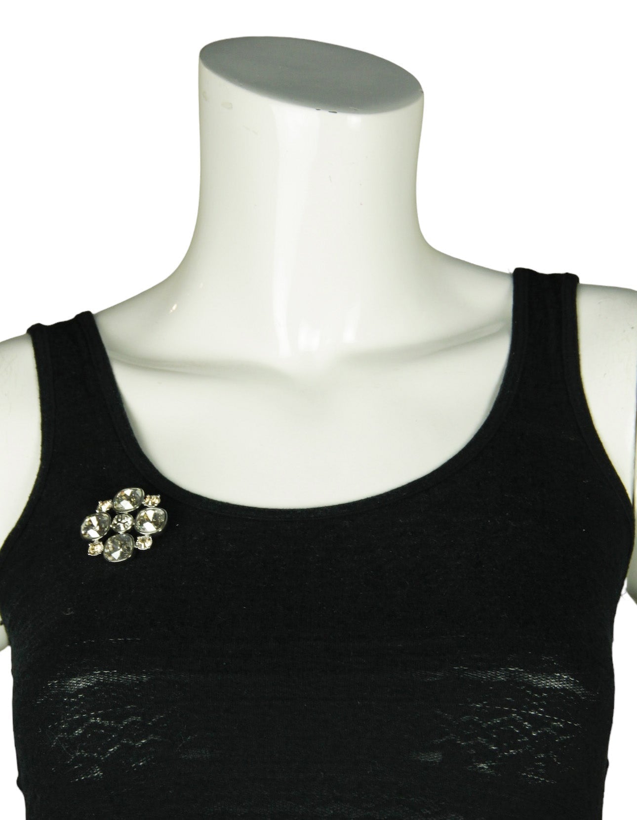 Chanel Strass Crystal Maltese CC Brooch