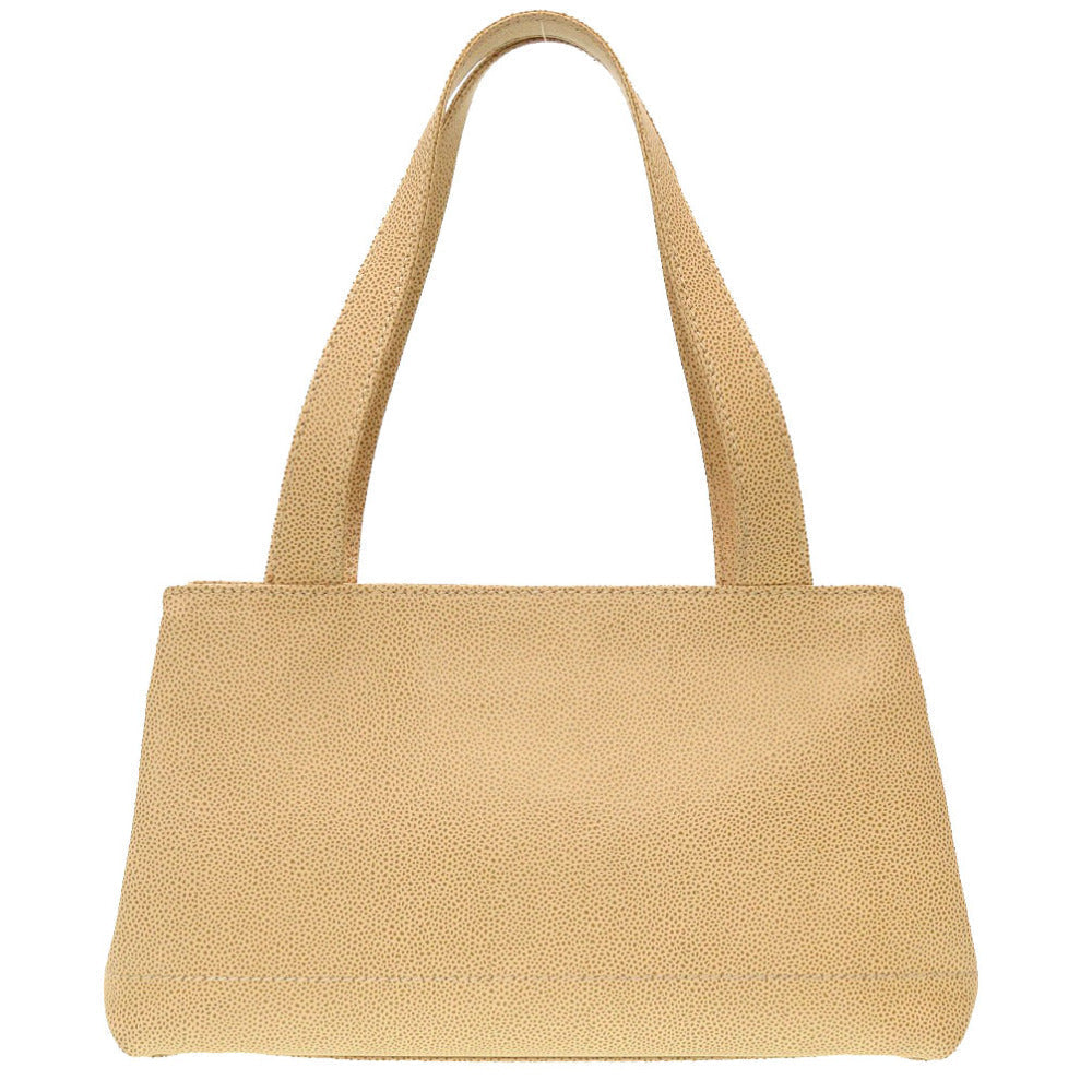 Chanel Caviar skin COCO Mark Beige Tote Bag