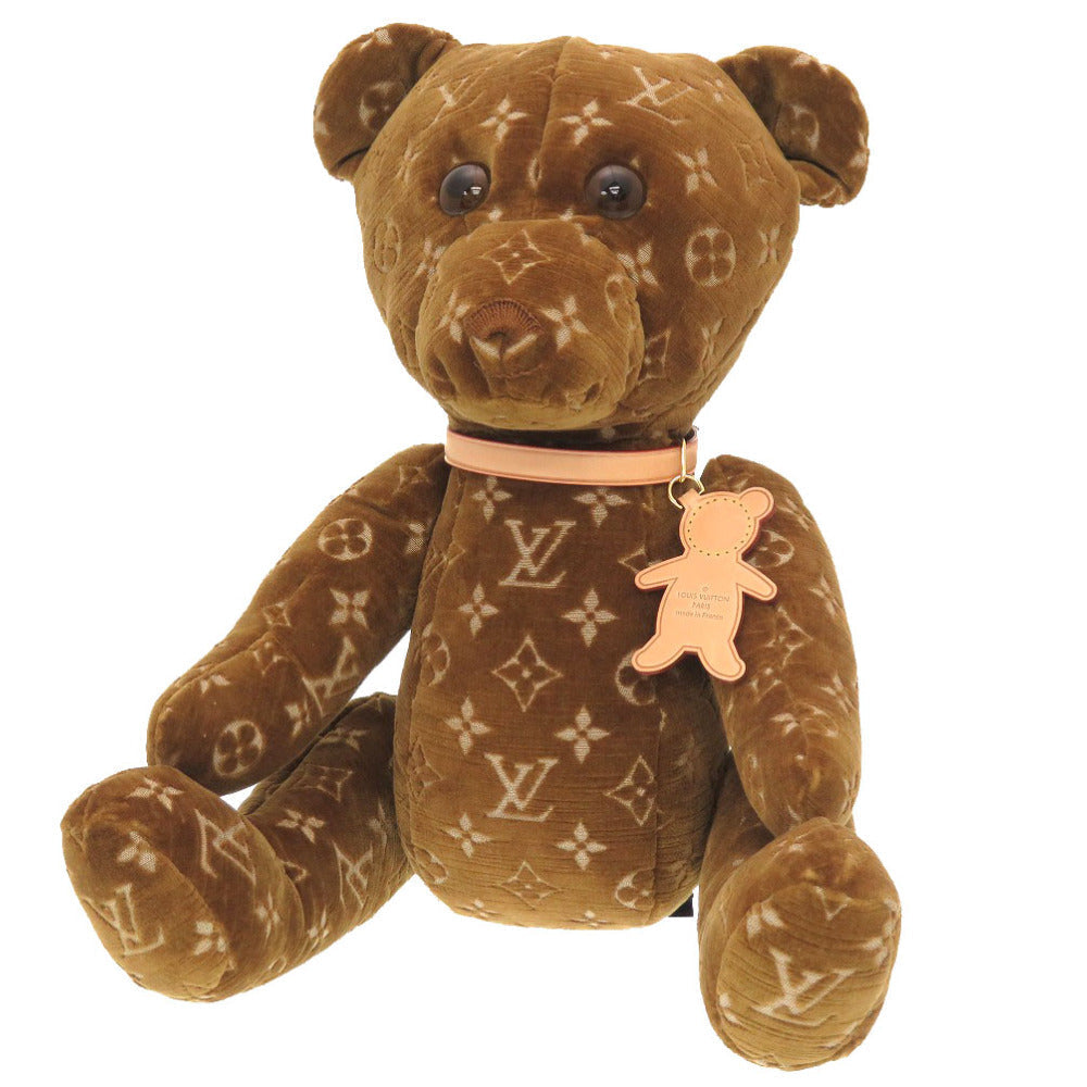 Louis Vuitton Plush Doll Velor Dudu Teddy Monogram Brown Handbag 5D0023Zsb6