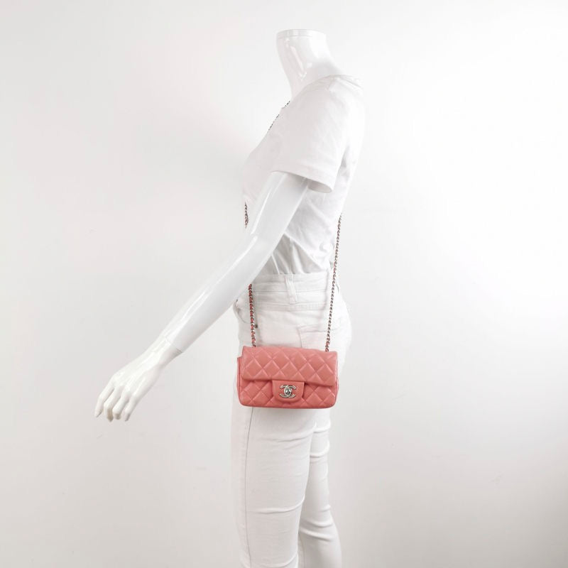Chanel Classic Flap Rectangular Lambskin Pink Mini Bag