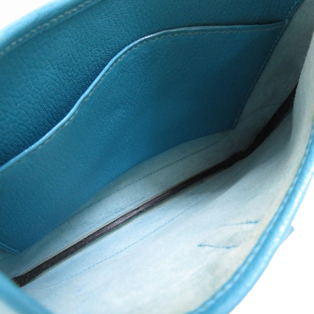 Hermes Shoulder Bag Shave Turquoise Trim Women