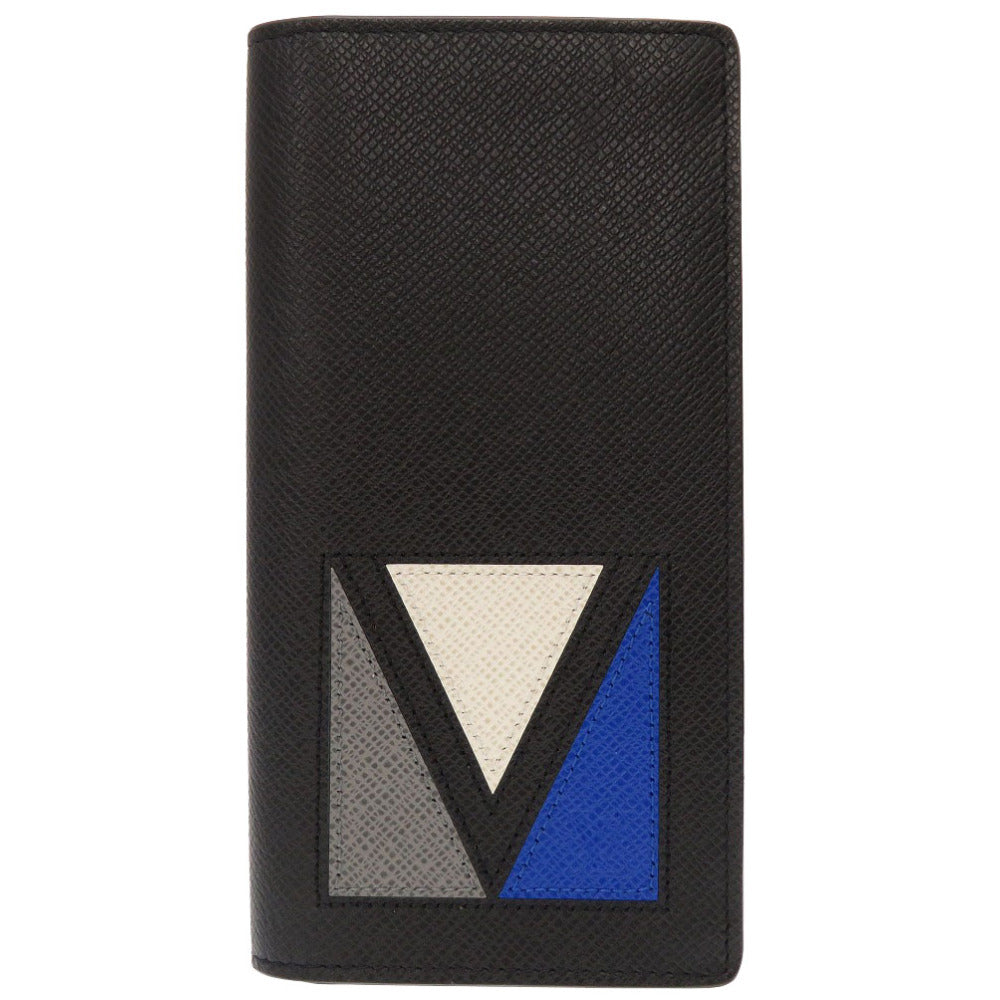 Louis Vuitton Long Purse M30791 Taiga Black Wallet Case