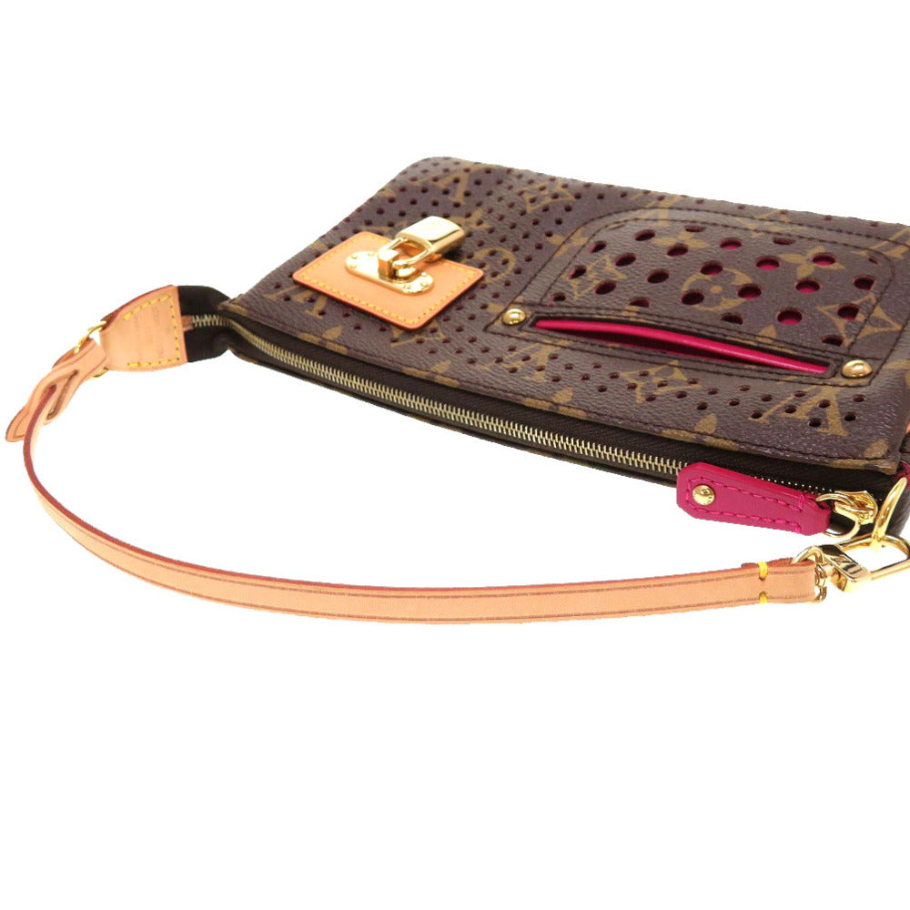 Louis Vuitton M95183 Perfo Fuchsia Perfo Pochette Monogram Clutch Bag