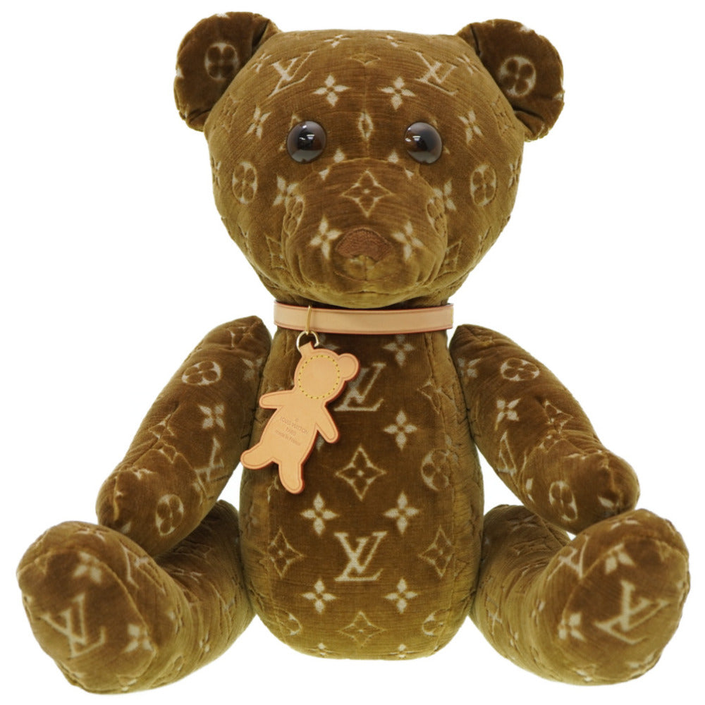 Louis Vuitton Plush Doll Velor Dudu Teddy Monogram Brown Handbag