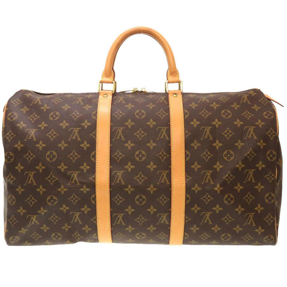 Louis Vuitton Boston Duffel M41426 Keepall 50 Monogram Canvas Brown Travel Bag 5H0126Pbg5