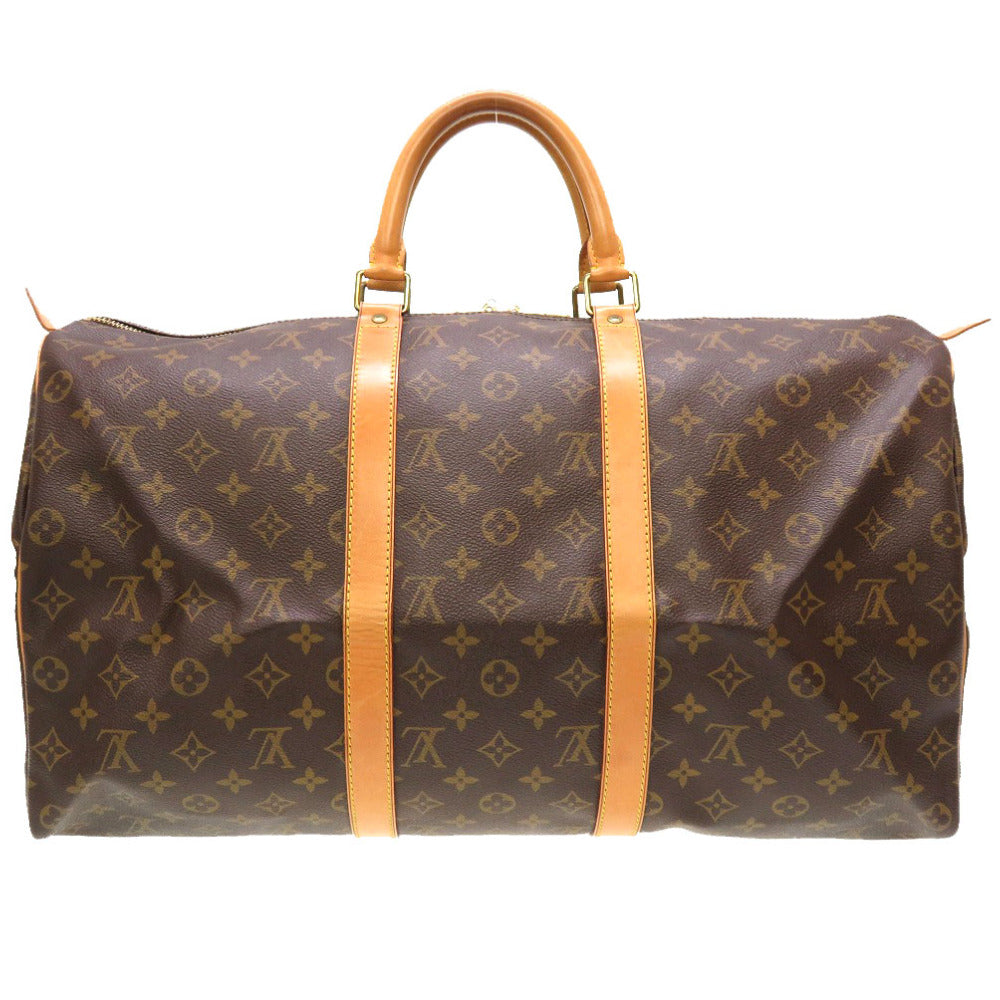 Louis Vuitton Boston Duffel M41426 Keepall 50 Monogram Canvas Brown Travel Bag