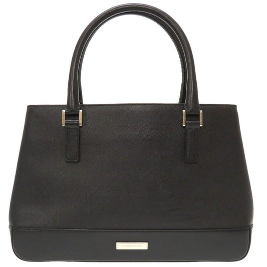 Burberry Check Pattern Women Handbag Leather Black Travel Bag