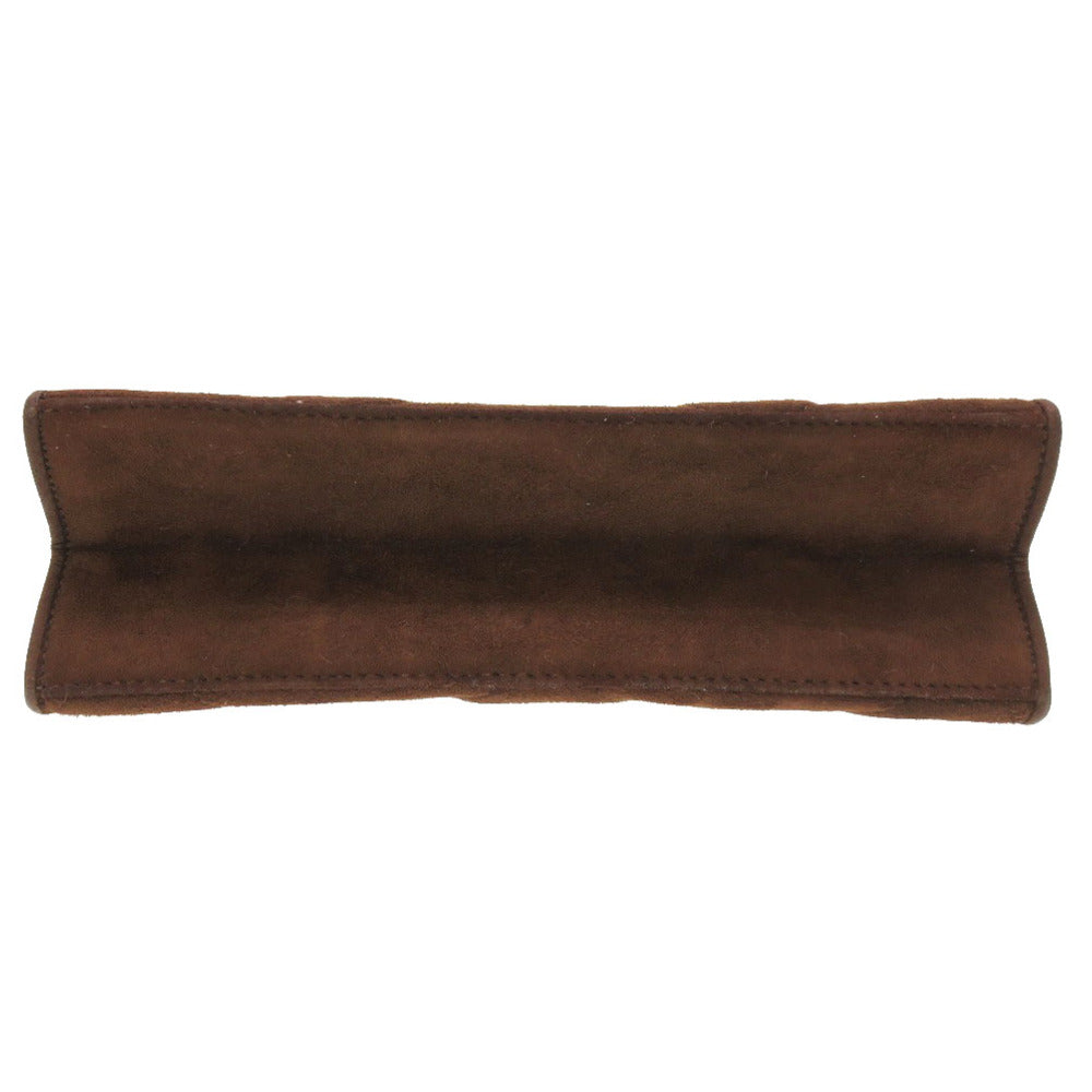 Chanel Suede Matelasse fringe COCO Mark Brown Jewelry