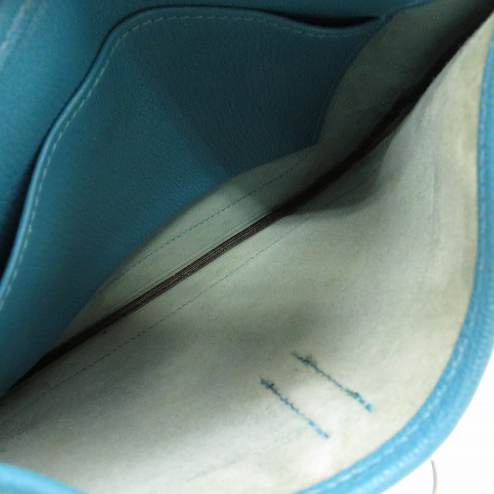 Hermes Shoulder Bag Shave Turquoise Trim