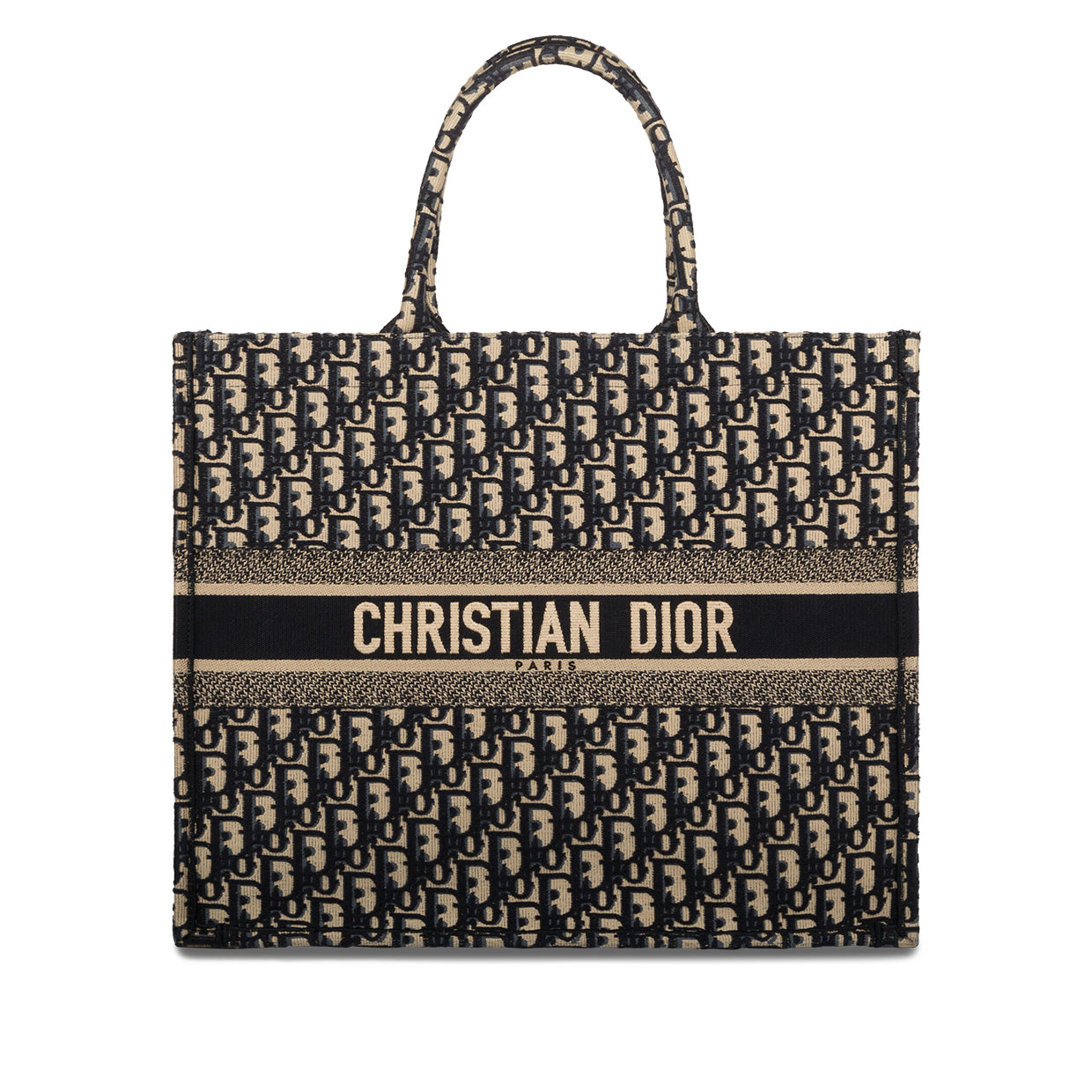 Dior Christian Oblique Book Tote Canvas Tote Bag