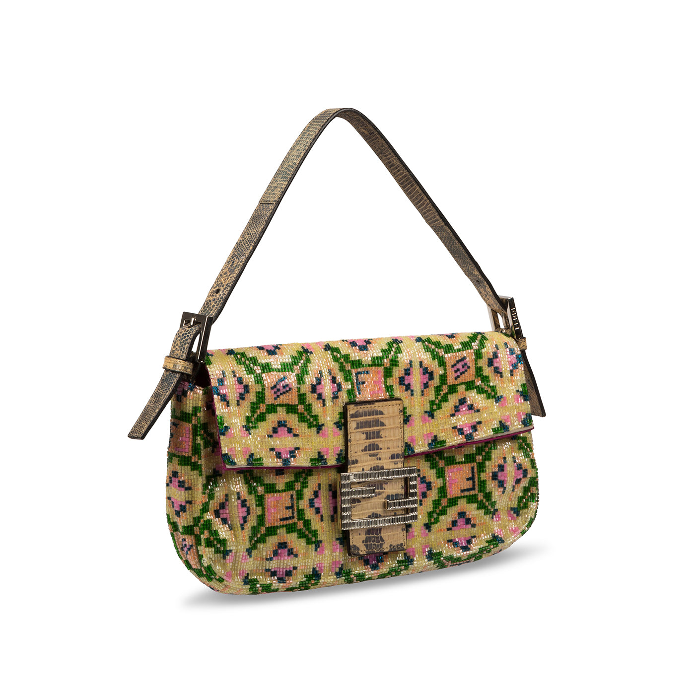 Fendi Glitter Baguette Bag Shoulder Bag