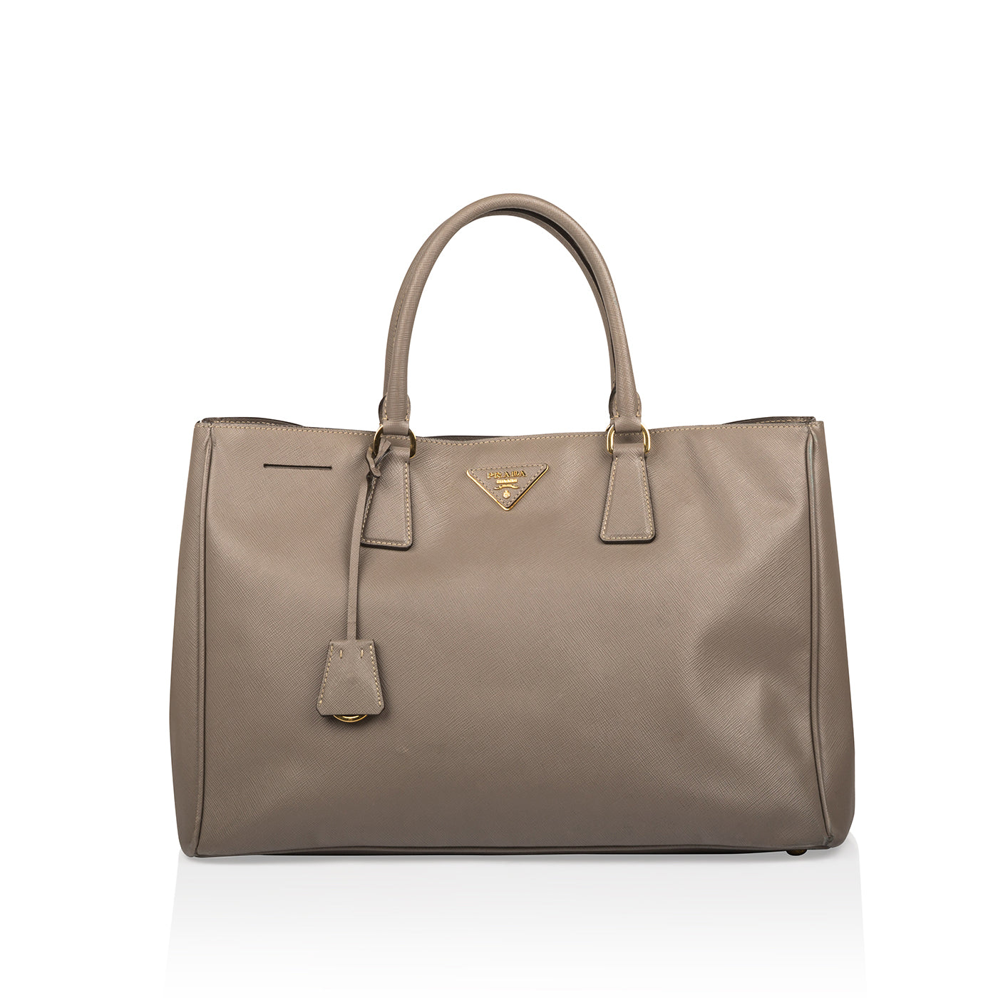 Prada Luxe Tote Saffiano Tote Bag Tote Grey Preloved
