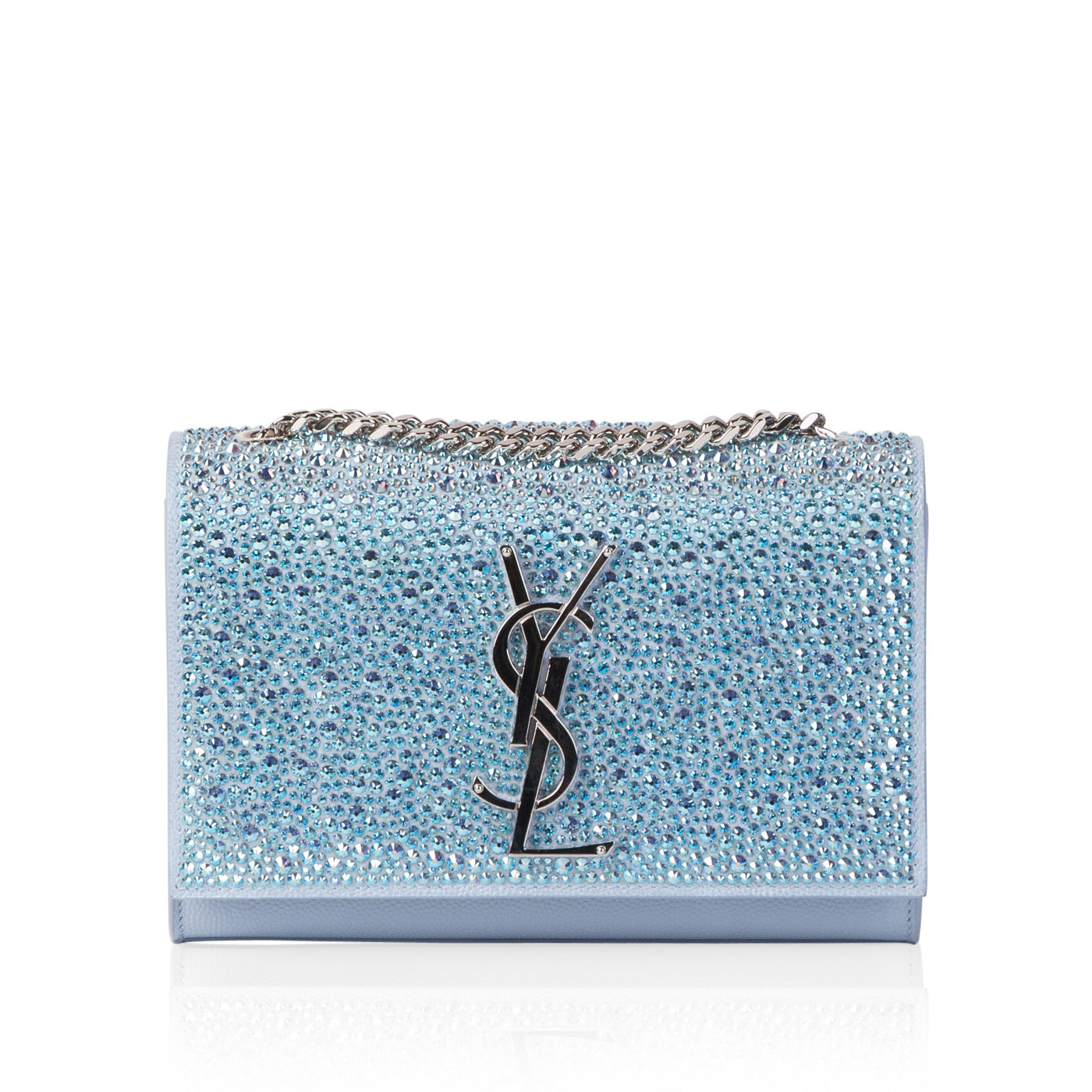 YSL Saint Laurent Kate Embellished Crossbody Bag Mini Kate Embellished Blue