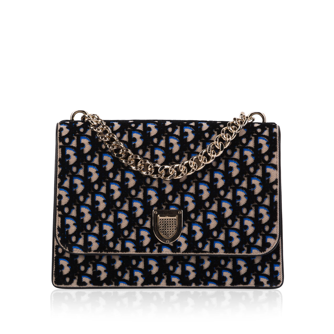 Dior Christian ama Velvet Satchel Bag