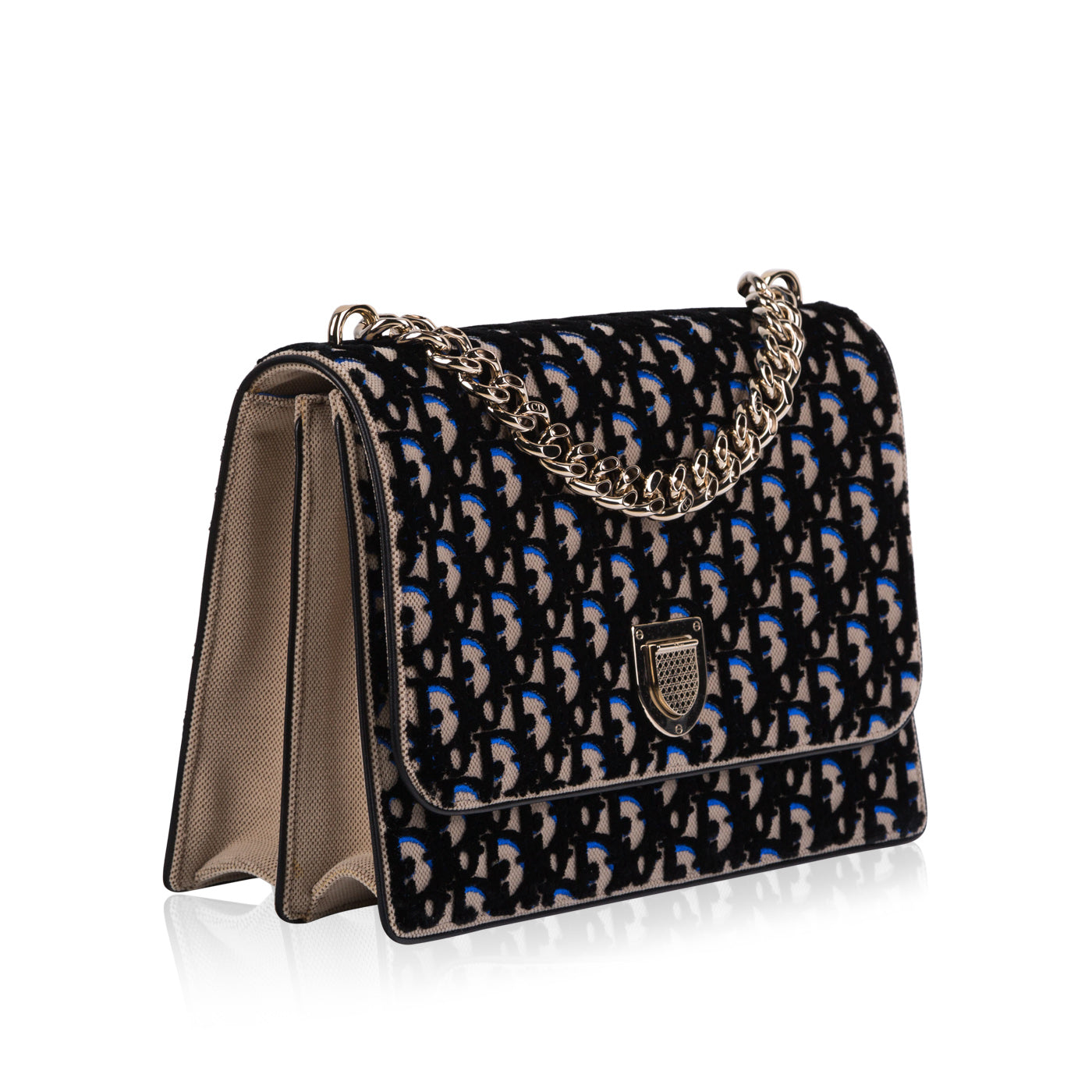 Dior Christian ama Velvet Satchel Bag