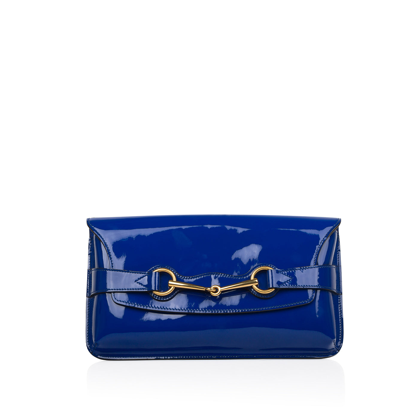 Gucci Patent Horsebit Clutch Clutch Bag