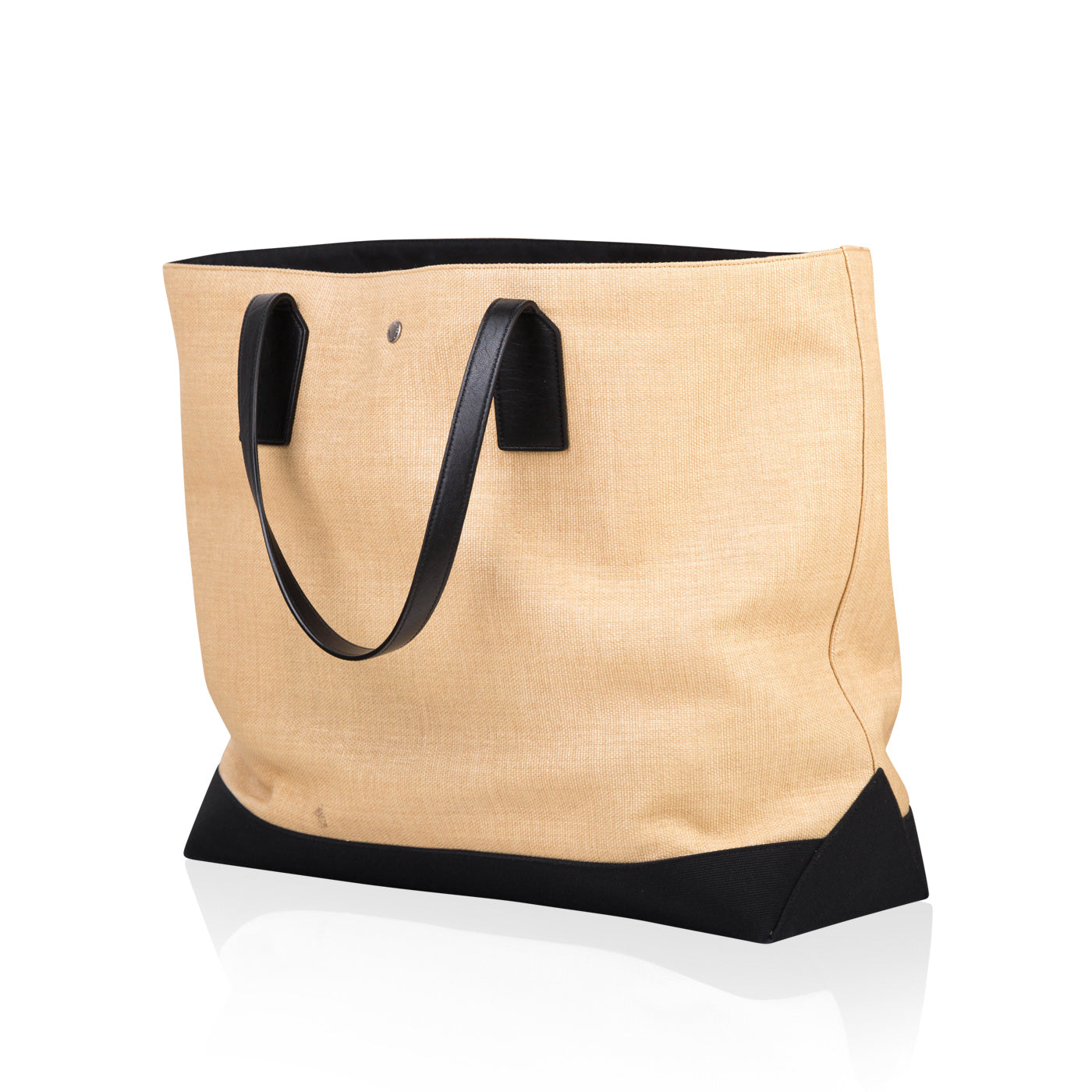 YSL Saint Laurent Beach Tote Raffia Shoulder Bag