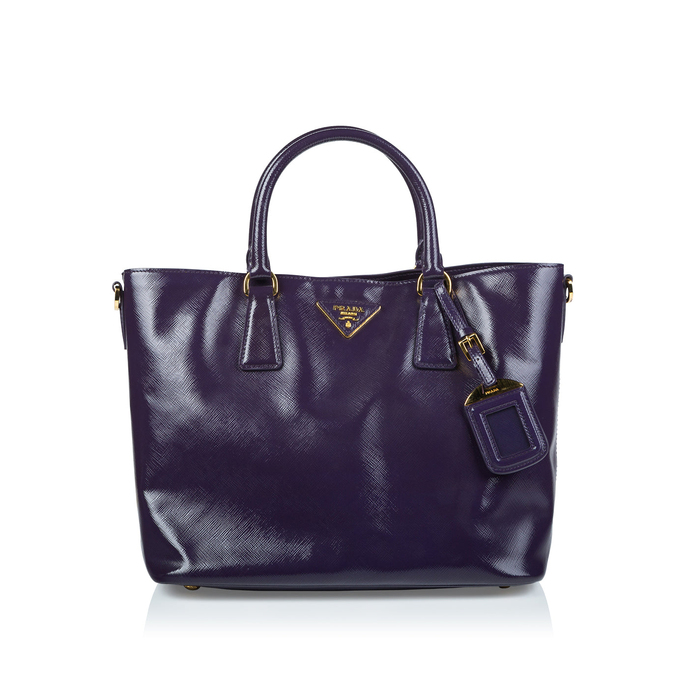 Prada Glazed Tote Leather Saffiano Tote Bag