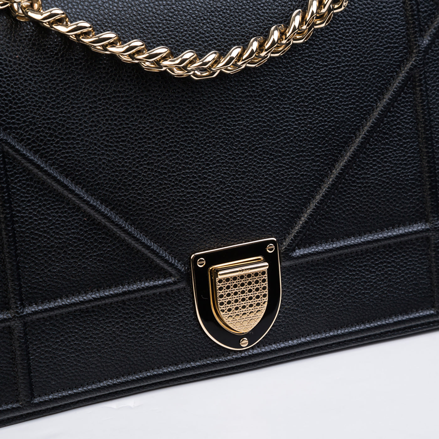 Dior Christian ama Grained Tote Bag Leather