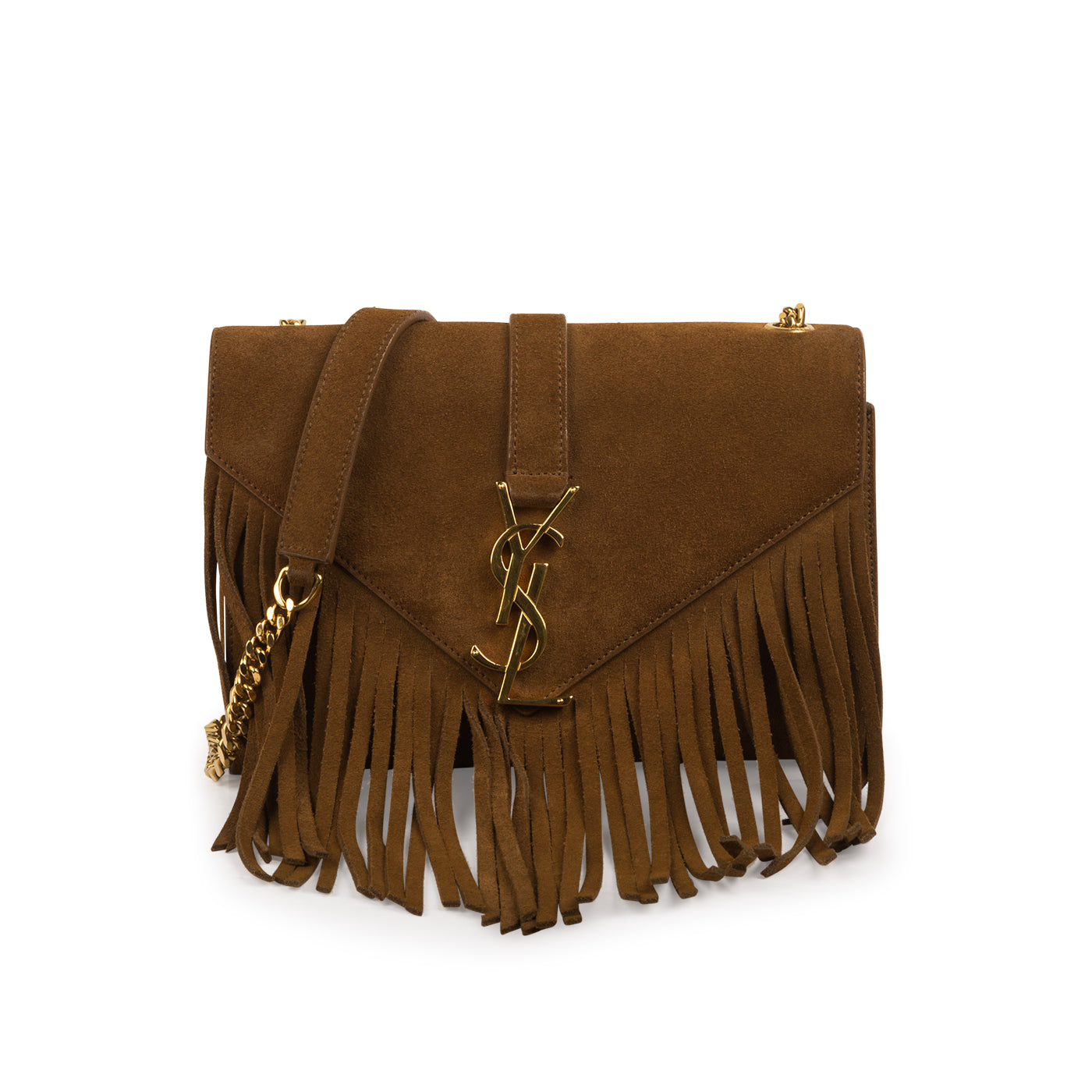 YSL Saint Laurent Fringe Tassel Bag Suede Crossbody Bag