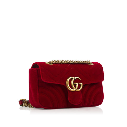 Gucci Velvet Marmont Shoulder Bag 4