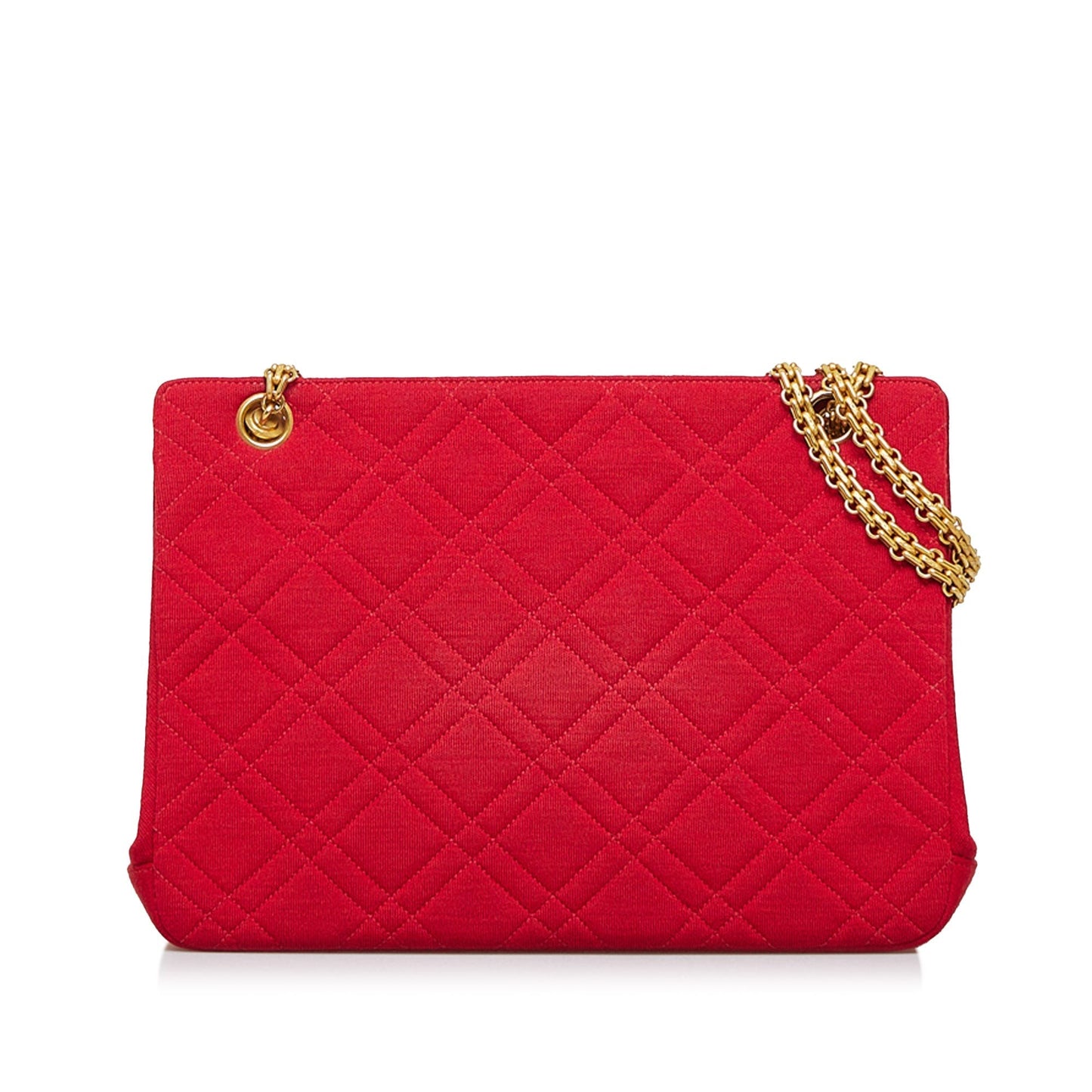 Red Chanel Quilted Jersey Reissue Frame Bag