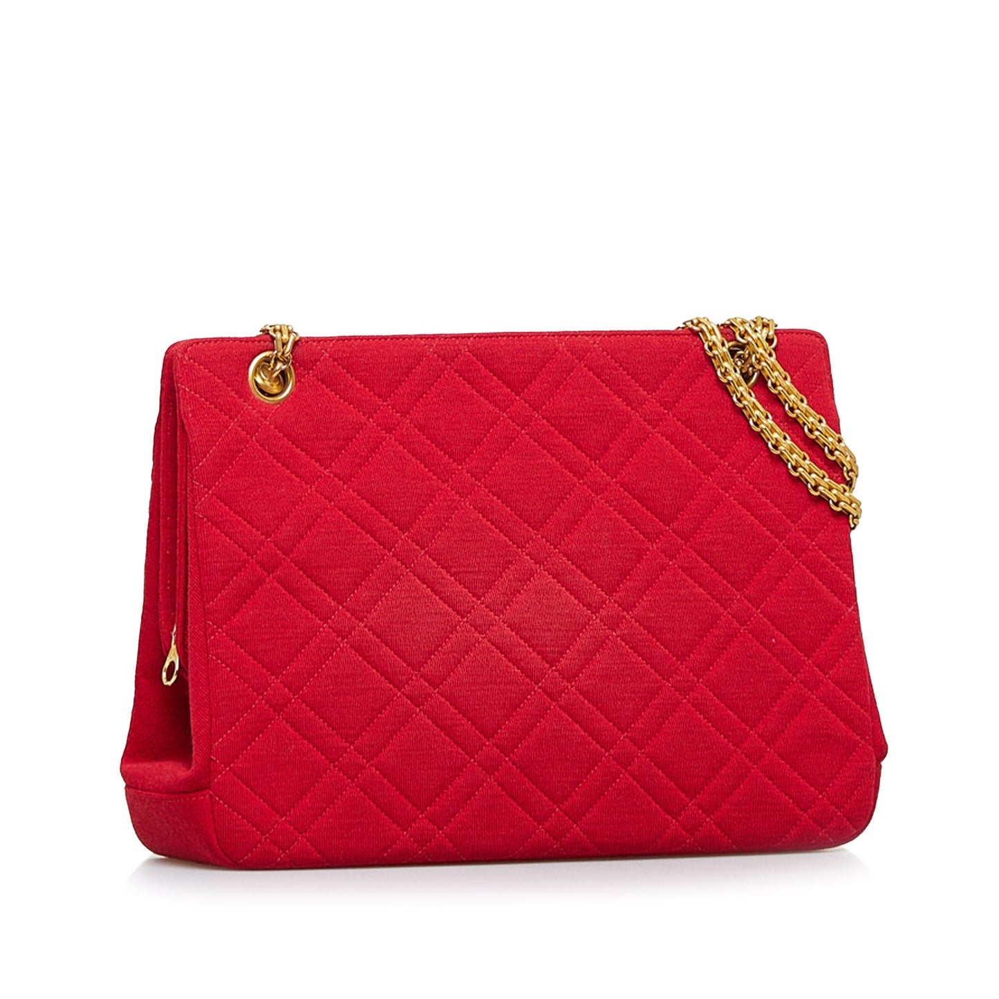 Red Chanel Quilted Jersey Reissue Frame Bag