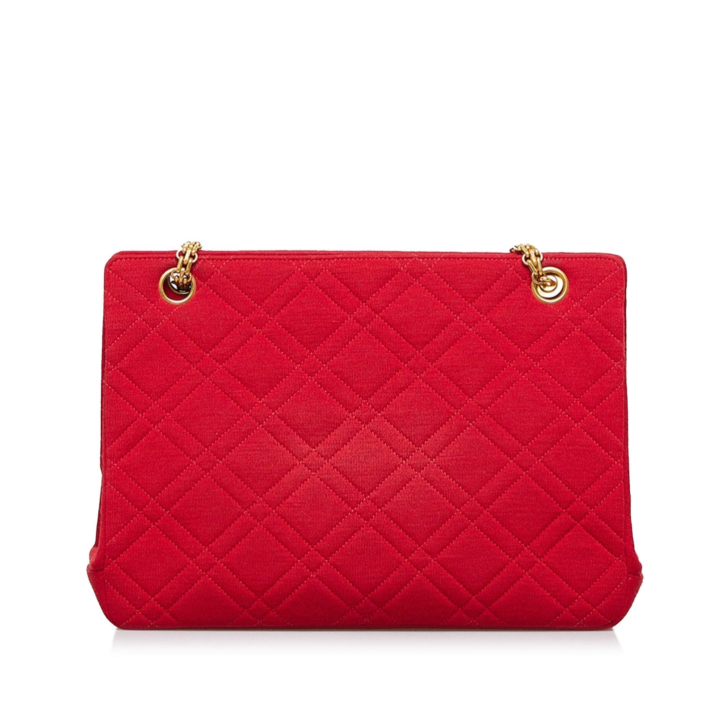 Red Chanel Quilted Jersey Reissue Frame Bag