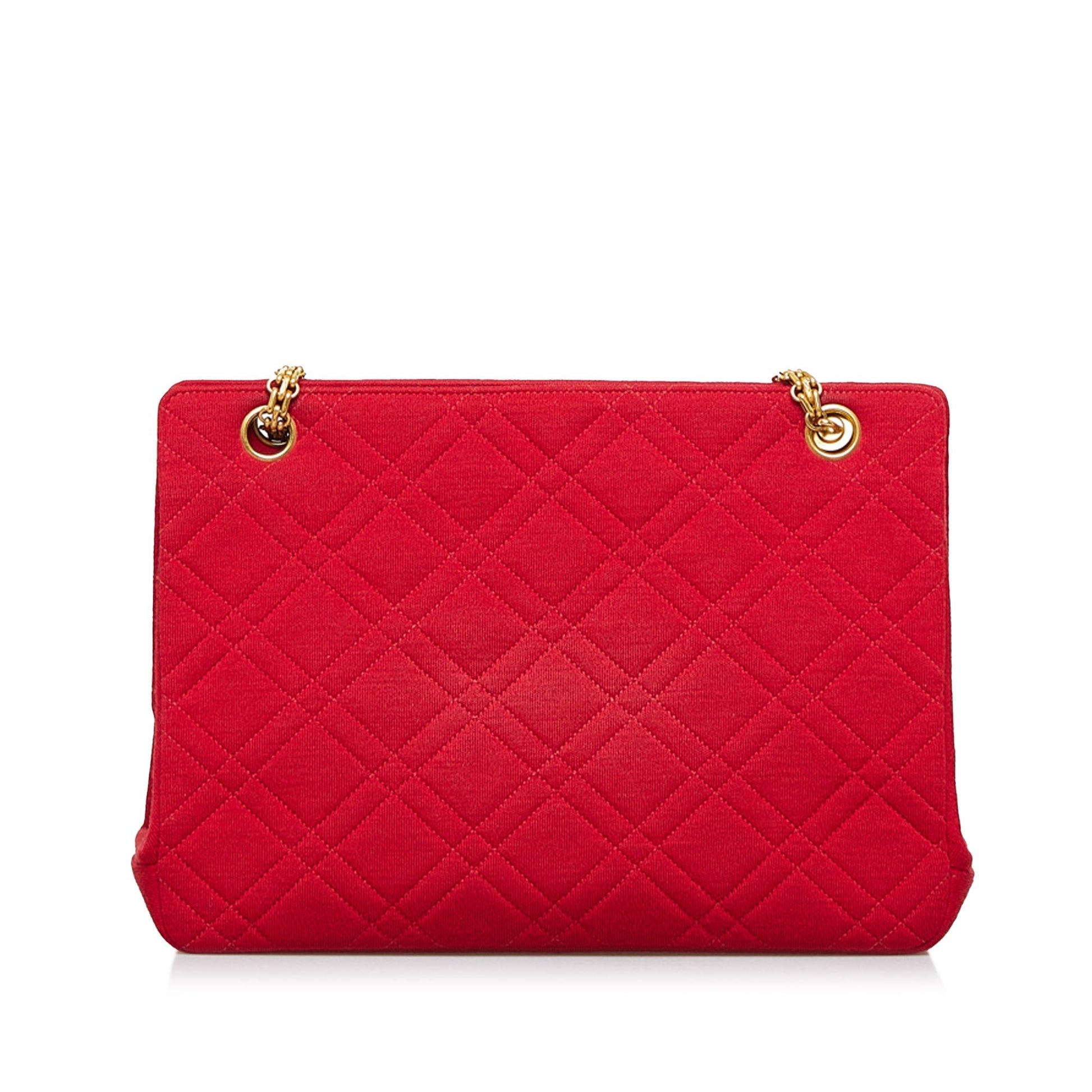 Red Chanel Quilted Jersey Reissue Frame Bag