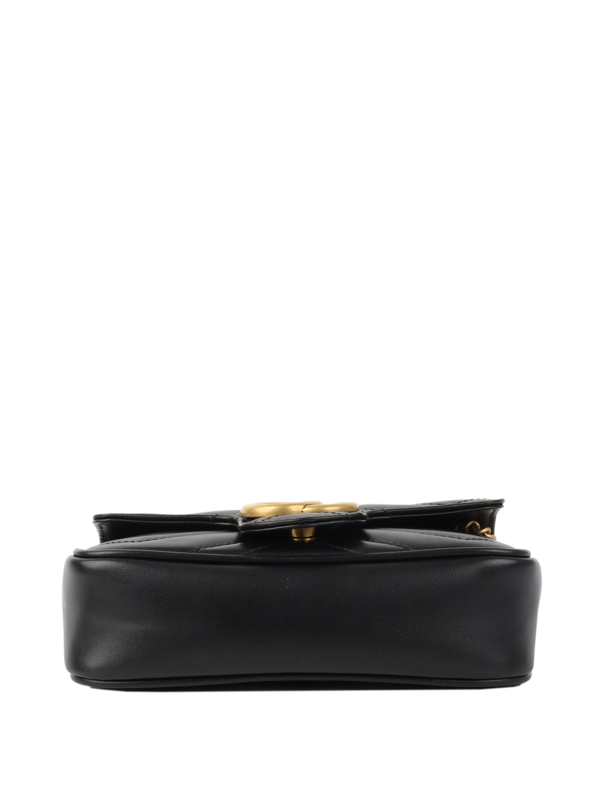 Gucci Black Super Mini Marmont Bag.