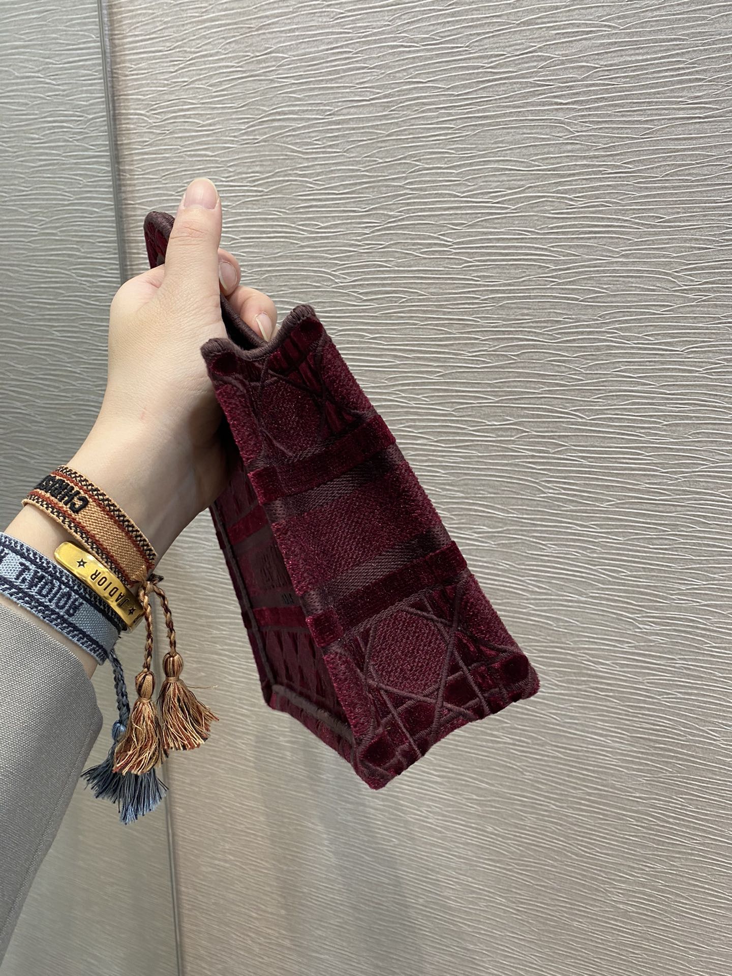 Book Embroidery & Cd Red Mini Book Tote Bag