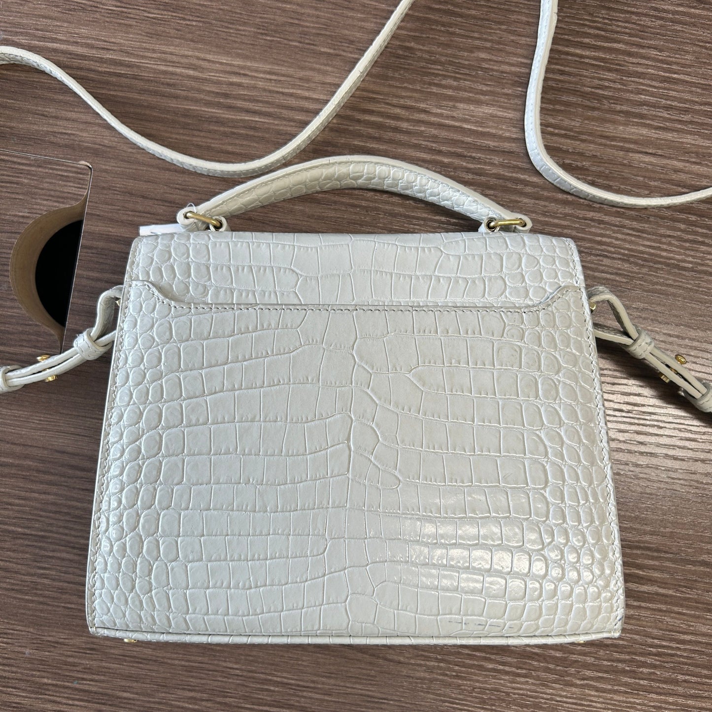 Bag Crocodile Classic Cassandra Crema Soft Monogram Mini Embossed Mini Bag