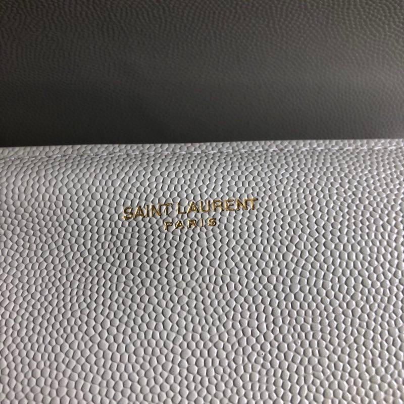 YSL Saint Laurent Cassandra 8.7in 22cm Black Medium Top Handle Handbag