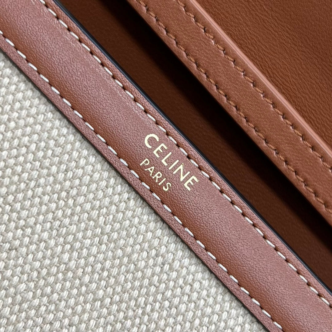 Top Quality Wallet On Triomphe In Textile Tan Chain Crossbody Bag 10J972Db202Nt 3457