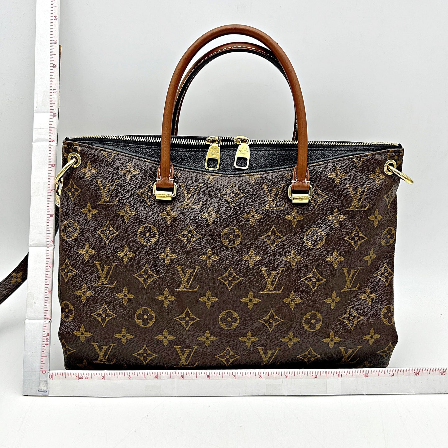Louis Vuitton LV Monogram Pallas MM - Brown Handle Bags, Handbags LA31581