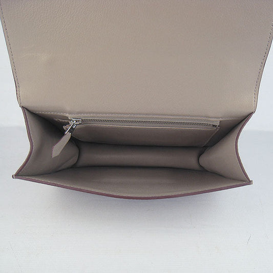 Hermes Luxury Constance Cowskin Bag H Grey Leather Silver Travel Bag
