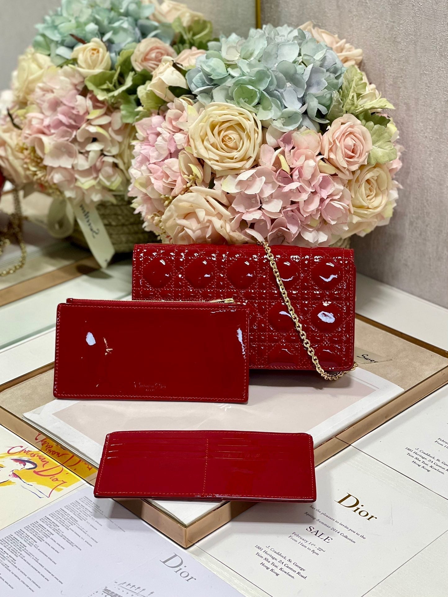 Lady Pouch Cd Red Travel Bag