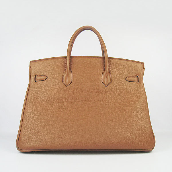 Hermes Luxury Birkin Cm Togo Handbags Light Coffee Leather Travel Bag