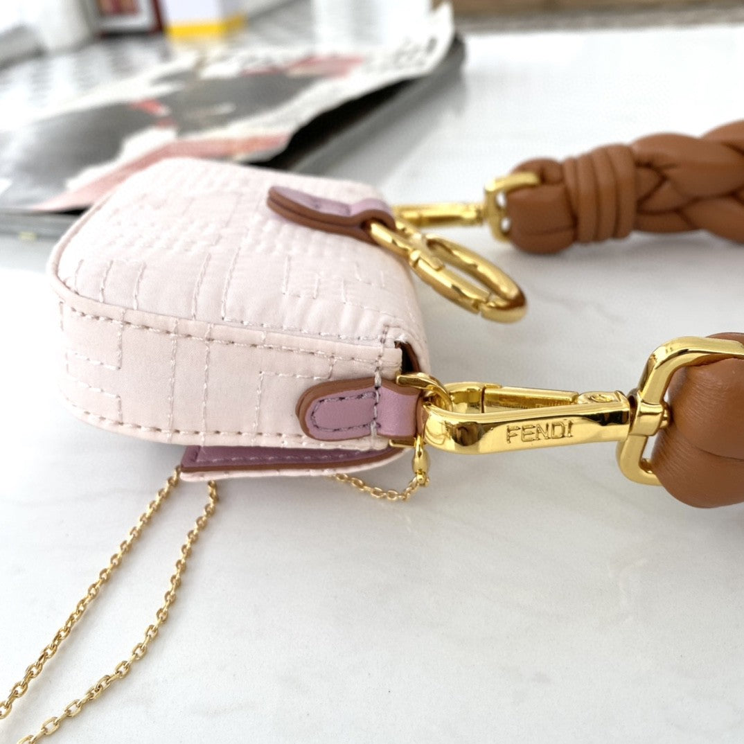 Top QualityTop Quality Nano Baguette Brown Pink Handbag